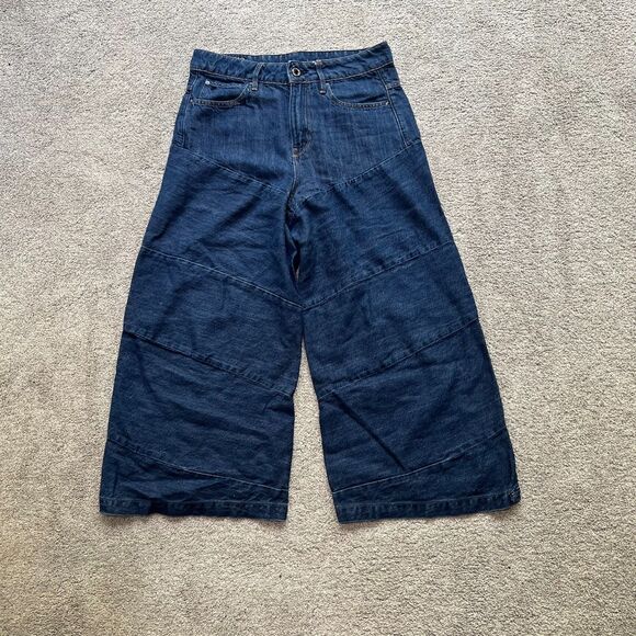 Y2K G-Star Womens Jeans Spiraq 3D (28x22) Wide-Leg Jeans Baggy Loose - Picture 1 of 7